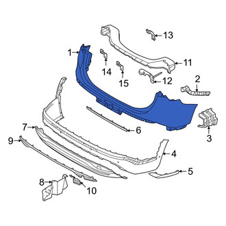 Hyundai OE - Rear Upper Bumper Cover