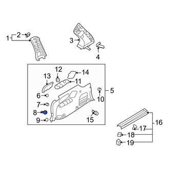 Hyundai OE - Quarter Panel Trim Panel Clip