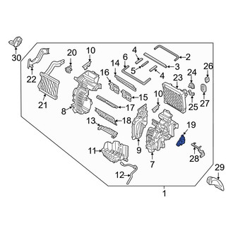 Hyundai OE - HVAC Floor Mode Door Actuator