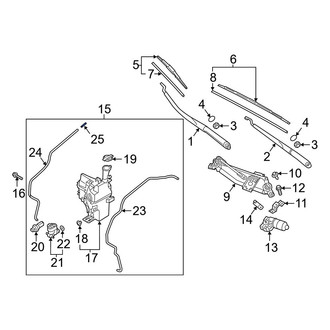 Hyundai OE - Front Windshield Washer Hose Connector