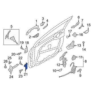 Hyundai OE - Front Left Lower Door Hinge