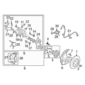 Hyundai OE - Axle Hub Mounting Bolt