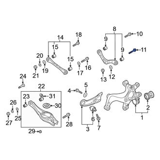 Hyundai OE - Upper Outer Suspension Control Arm Bolt