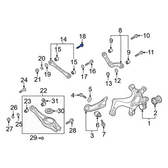 Hyundai OE - Inner Lateral Arm Bolt