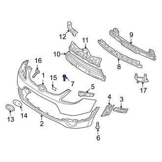 Hyundai OE - Front Bumper Cover Bolt