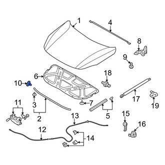 Hyundai OE - Front Inner Hood Stop Buffer