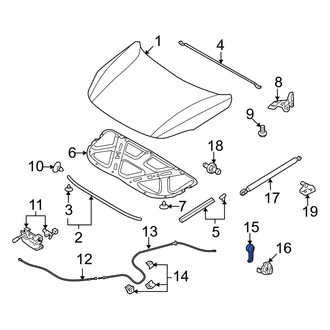 Hyundai OE - Front Hood Release Handle