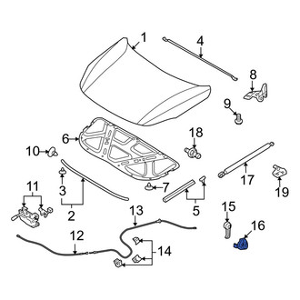 Hyundai OE - Hood Release Handle Bracket