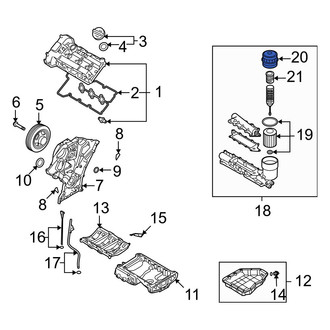 Hyundai OE - Engine Oil Filter Housing Cover