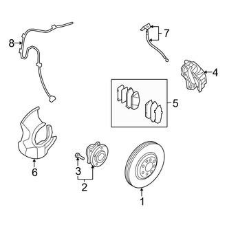 Hyundai OE - Front Suspension - Brake Components (GLS / Limited)
