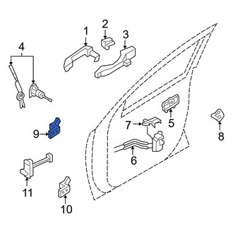 Hyundai OE - Front Left Upper Door Hinge