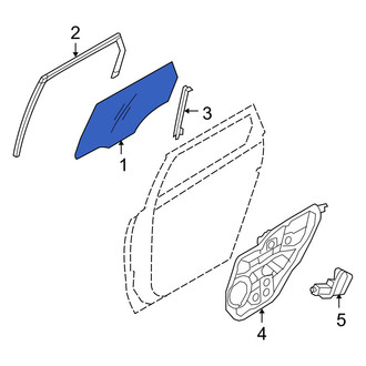 Hyundai OE - Front Left Door Glass