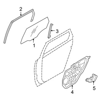 Hyundai OE - Rear Door - Glass & Hardware