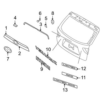 Hyundai OE - Lift Gate - Exterior Trim