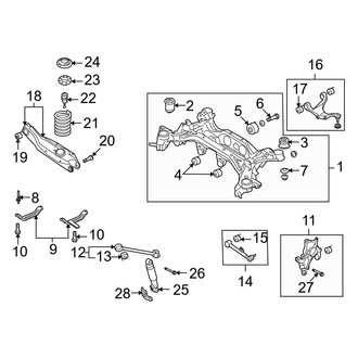 Hyundai OE - Rear Suspension - Suspension Components (AWD)