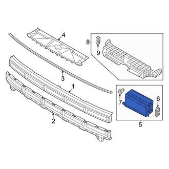 Hyundai OE - Front Left Upper Radiator Shutter Assembly