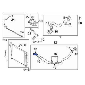 Hyundai OE - Lower Radiator Coolant Hose Adapter