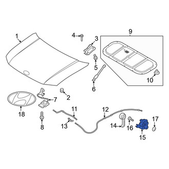 Hyundai OE - Hood Release Handle Bracket