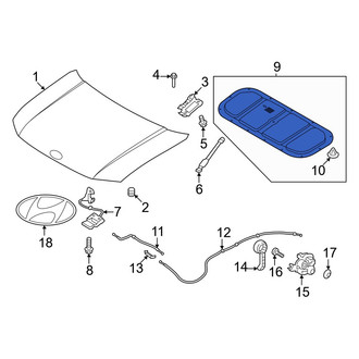 Hyundai OE - Front Hood Insulation Pad
