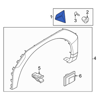 Hyundai OE - Front Left Fender Molding