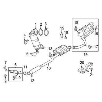 Hyundai OE - Exhaust System - Exhaust Components (2.5L)