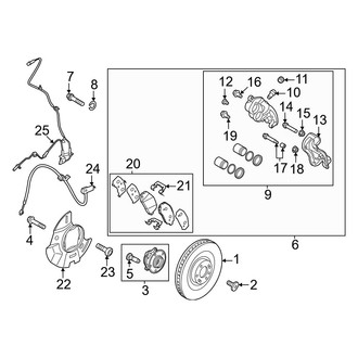Hyundai OE - Front Suspension - Brake Components