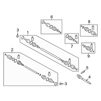 Hyundai OE - Front Suspension - Drive Axles (Calligraphy / Limited / SE / SEL / XRT)