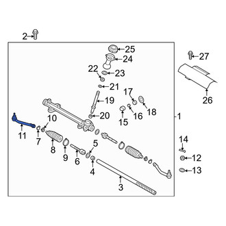 Hyundai OE - Left Outer Steering Tie Rod End