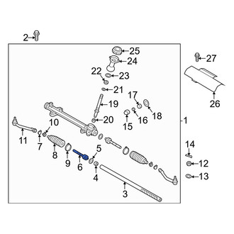 Hyundai OE - Left Outer Steering Tie Rod End