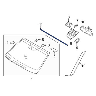 Hyundai OE - Front Upper Windshield Molding