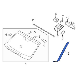 Hyundai OE - Front Left Windshield Molding