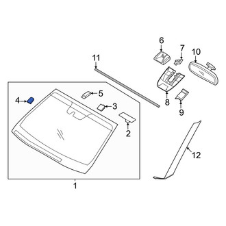 Hyundai OE - Front Interior Rear View Mirror Mounting Base