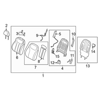 Hyundai OE - Seats & Tracks - Passenger Seat Components (Seat Back Components)