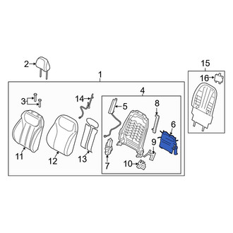 Hyundai OE - Front Left Seat Lumbar Support Cushion