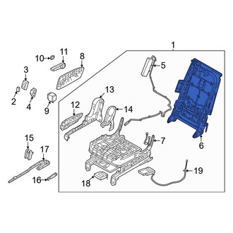 Hyundai OE - Rear Right Seat Back Frame