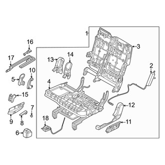 Hyundai OE - Seats & Tracks - Second Row Seats (60% Side, Bench Seat, Seat Frame Components)