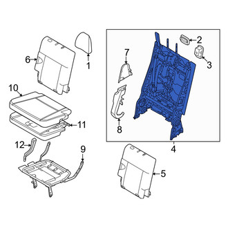 Hyundai OE - Rear Right Seat Back Frame