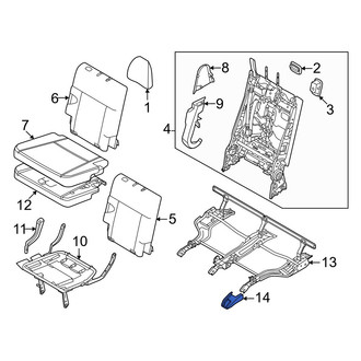 Hyundai OE - Rear Center Seat Track Cover