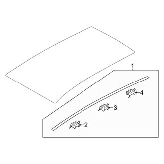 Hyundai OE - Roof - Exterior Trim (W/O Sunroof), (Hybrid SEL / SE / SEL)