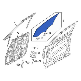 Hyundai OE - Front Right Door Glass