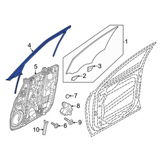 Hyundai OE - Front Left Window Channel