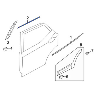 Hyundai OE - Rear Left Door Reveal Molding