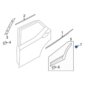 Hyundai OE - Door Molding Nut
