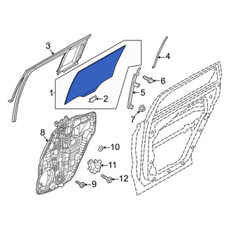 Hyundai OE - Rear Right Door Glass