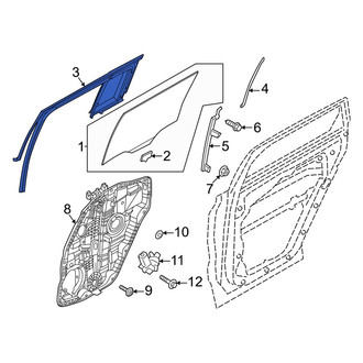 Hyundai OE - Rear Left Window Channel