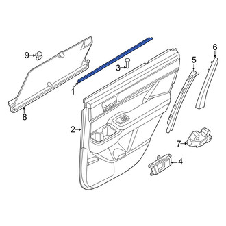 Hyundai OE - Rear Left Door Window Belt Weatherstrip