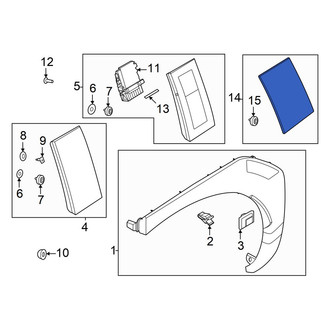 Hyundai OE - Right Body D-Pillar Molding