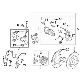 Hyundai OE - Brake Hydraulic Hose to Caliper Bolt