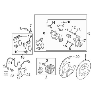 Hyundai OE - Rear Suspension - Brake Components (FWD)
