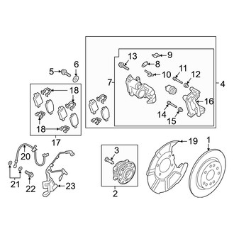 Hyundai OE - Rear Suspension - Brake Components (AWD)